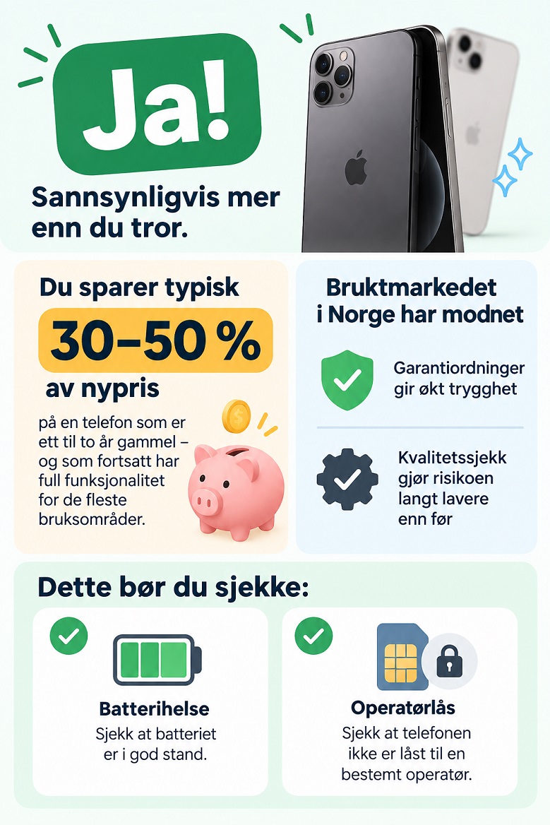 Bør du kjøpe brukt mobil neste gang?