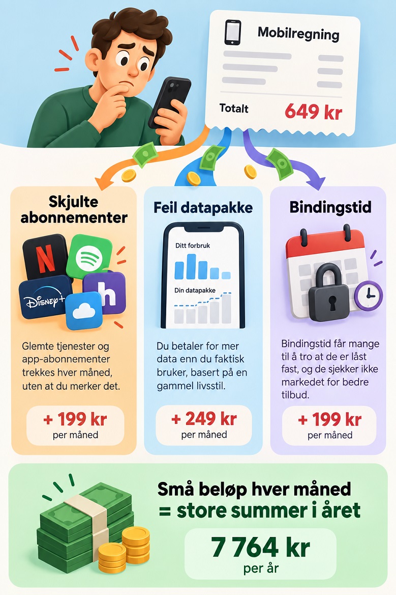 Hvorfor betaler nordmenn for mye for mobilen?